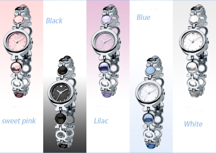 #2429  fashion jewelry women watch metal case 