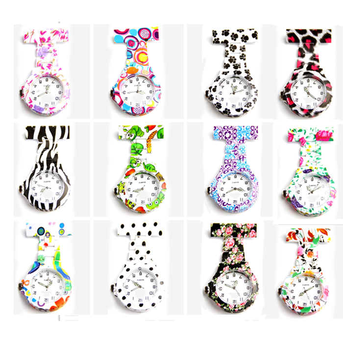 Plastic neon nursing watch NS2102- With full printed pattens